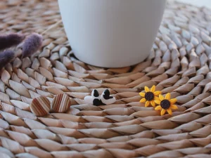pendientes arcilla polimérica country chic