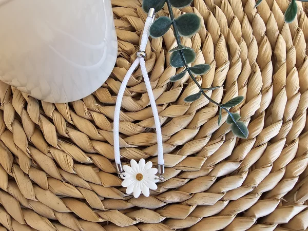 pulsera margarita blanca