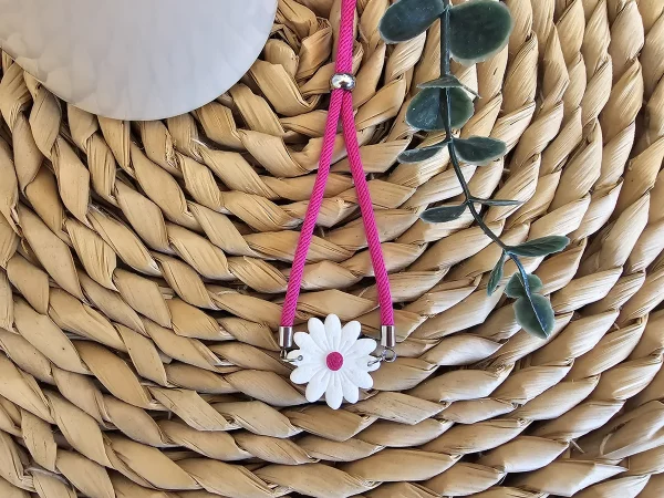 pulsera margarita fucsia
