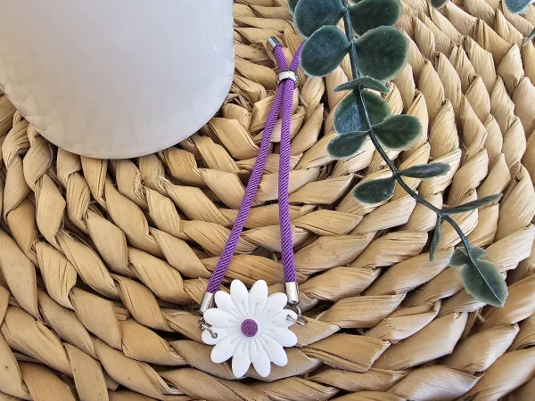 pulsera margarita morada