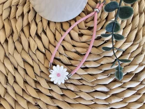 pulsera margarita rosa bebe